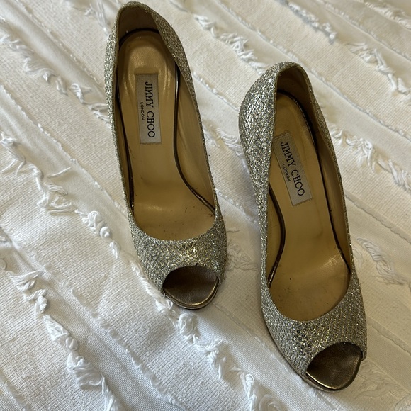 Jimmy Choo Crown Glitter Pump - Picture 2 of 8